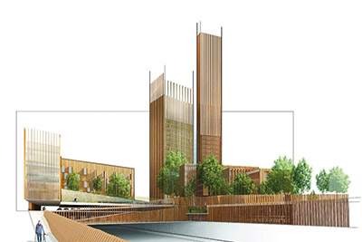 Le projet Baobab d'immeuble bois de 35 tages de Michael Green pour Rinventer Paris