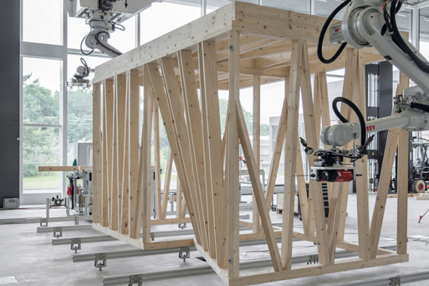 Construction robotise de modules 3D ossature bois