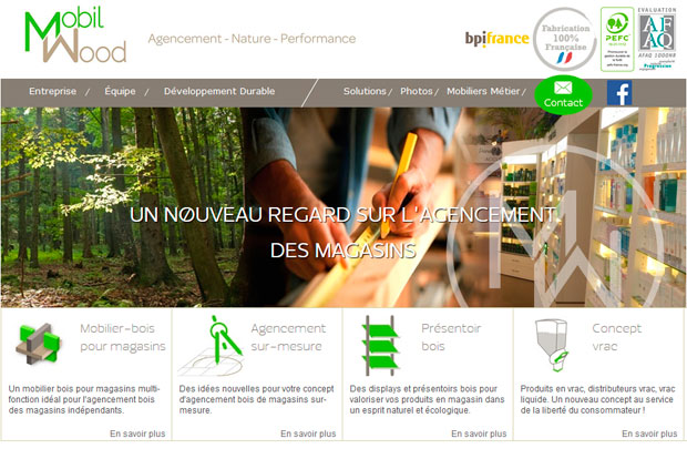 Mobilwood agencement menuiserie magasin dveloppement durable