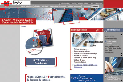 wurth,profix,logiciel,dimensionnement,vis,produits