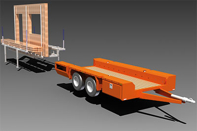 la remorque polyvalente de transport porte-paniers WDT35 de trailers WDT
