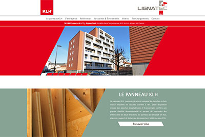 Nouveau site KLH Lignatec ddi au CLT