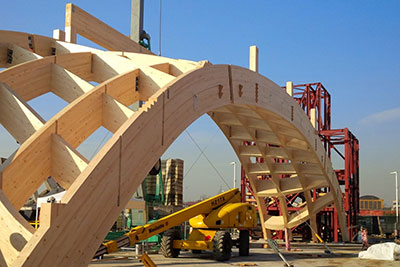 Simonin prsente la fabrication du pavillon France sur Eurobois 2015