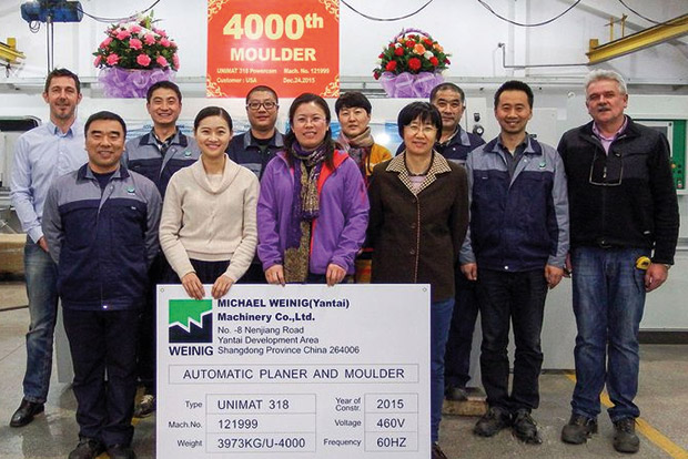 A Yantai, en Chine, Weinig a produit sa 4000eme machine