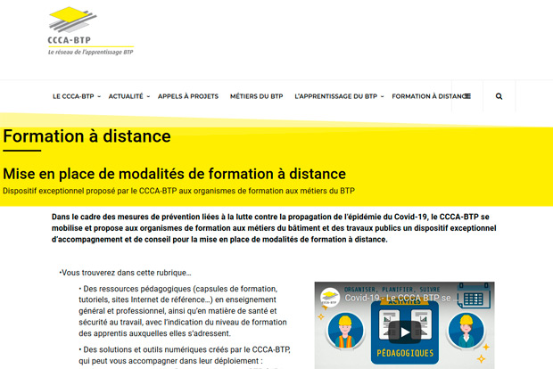 CCCA-BTP formation coronavirus Covid-19