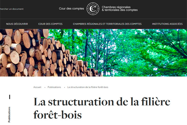 Cour des Comptes filire fort-bois conjoncture