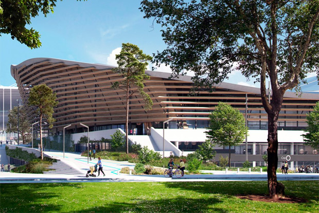 Centre aquatique olympique construction bois France Bois 2024