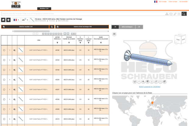 Les vis Heco Schrauben sont dsormais compatibles BIM