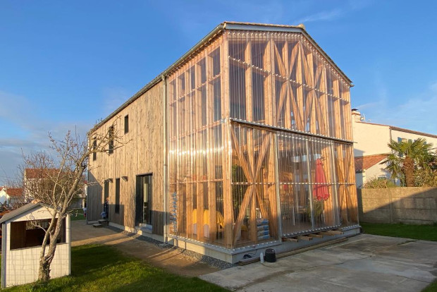 LCA Construction bois maison bois avec jardin d'hiver